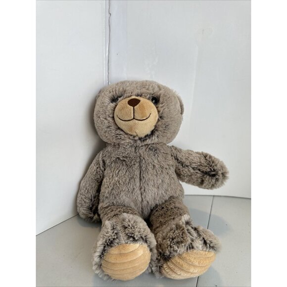 Spark Create Imagine Plush Teddy Bear Gray Frosted 2019 Ribbed Feet 14"W Tags - Picture 1 of 14
